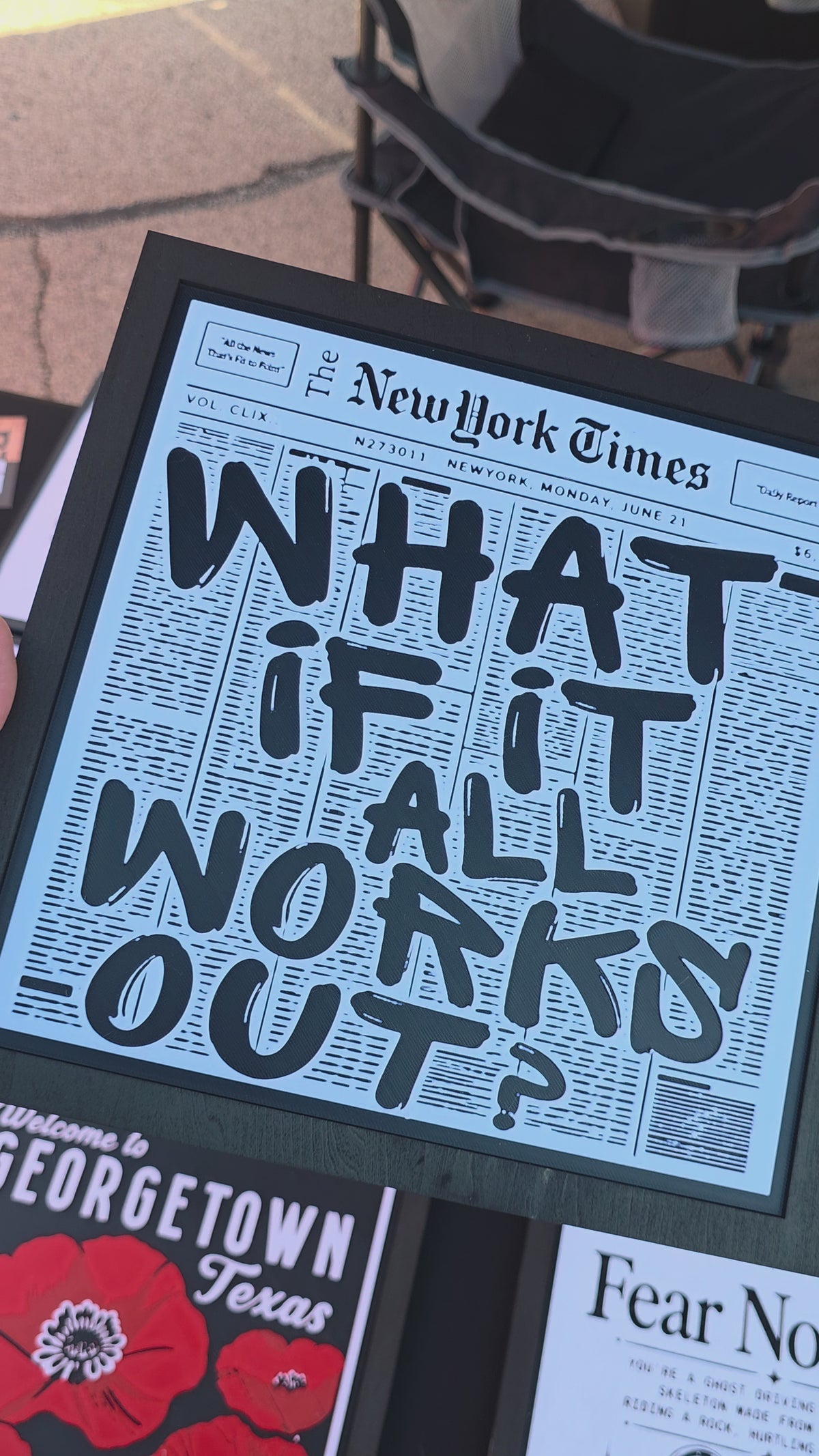 What if it all works out? 3D Printed Wall Art