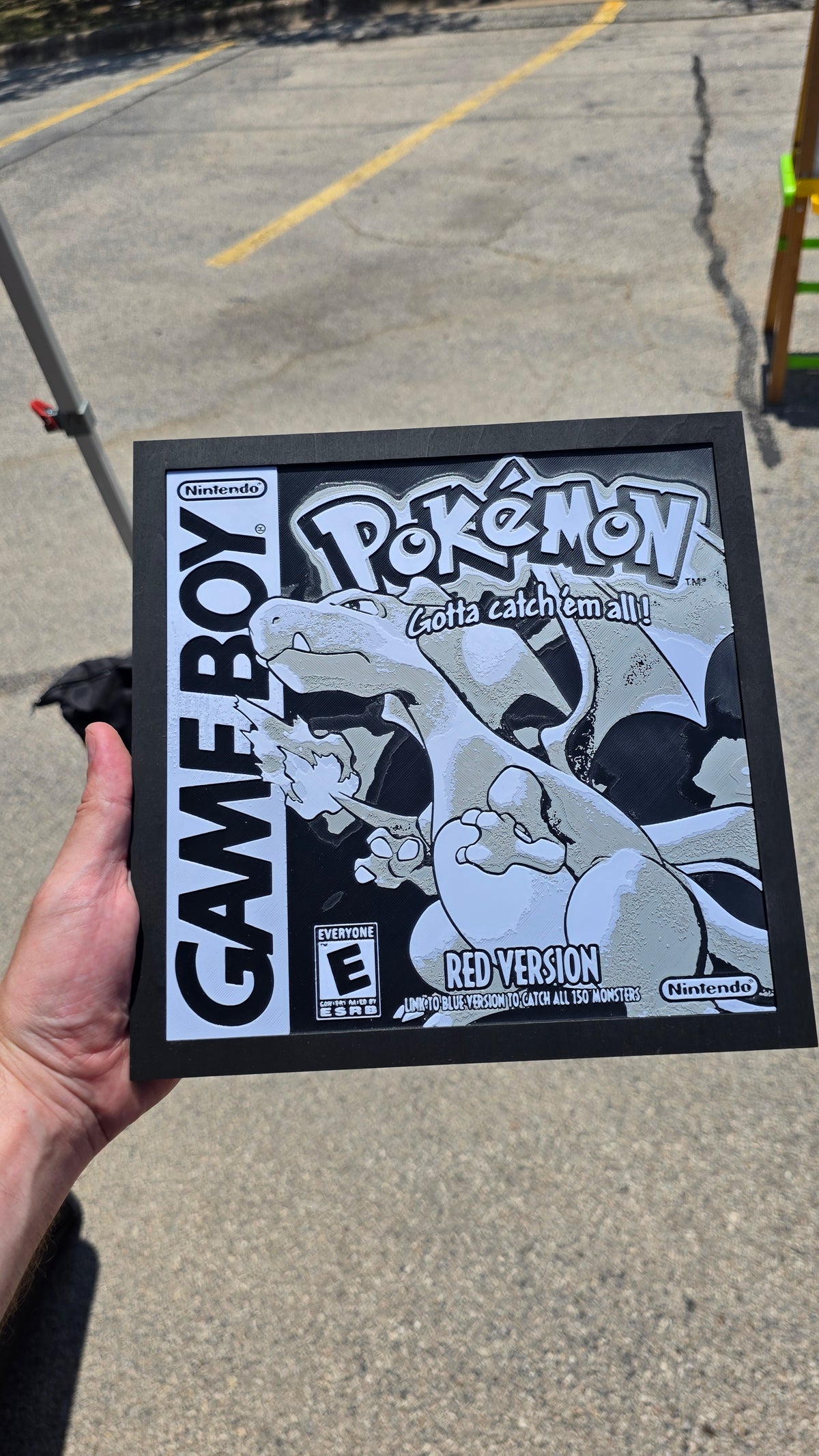 Pokémon Red Game Boy 3D Printed Wall Art