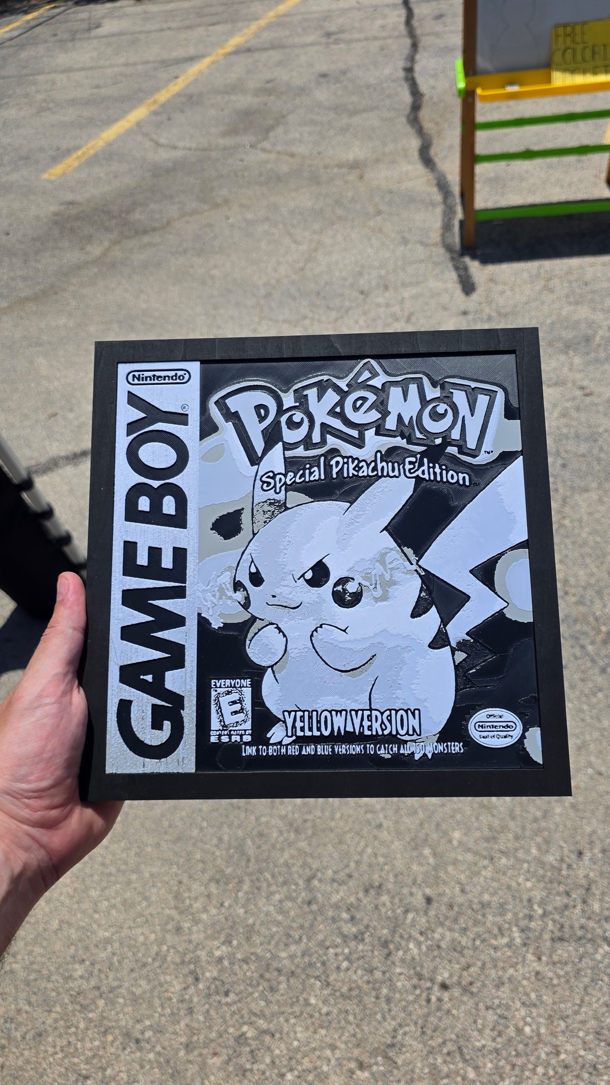 Pokémon Yellow Game Boy 3D Printed Wall Art