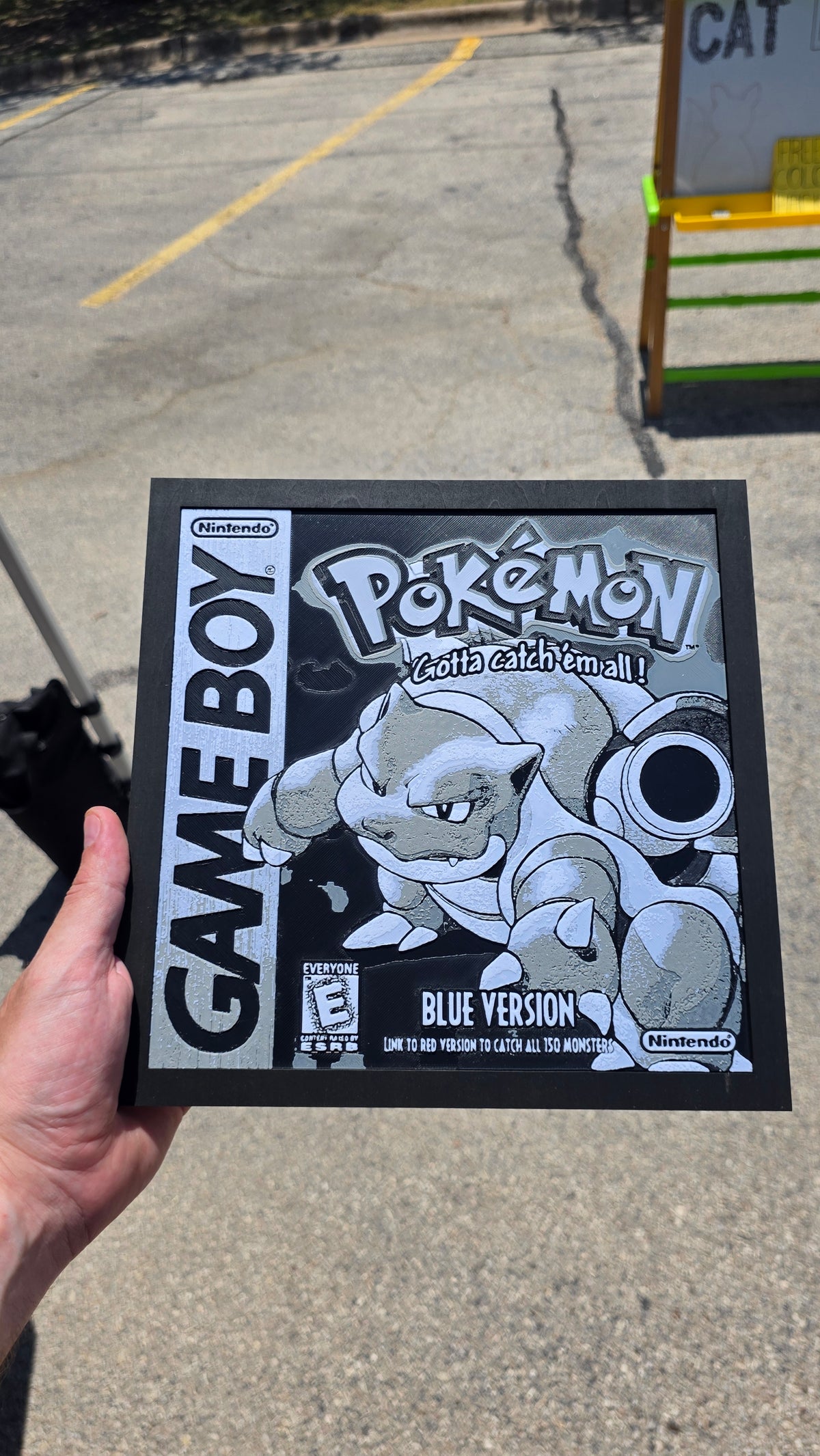 Pokémon Blue Game Boy 3D Printed Wall Art